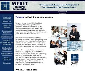 Merittrainingcorp.com(Leadership Management Service Sales Training Project Management Strategic Planning Financial Management) Screenshot