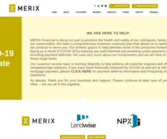 Merixfinancial.com(Merix Financial) Screenshot