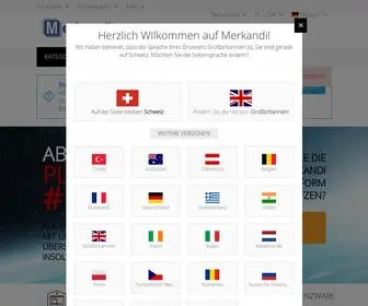 Merkandi.ch(Großhändler Insolvenzwaren Sonderposten aus der Schweiz) Screenshot