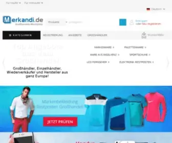 Merkandi.de(Großhandel Plattform für gewerbetreibende) Screenshot