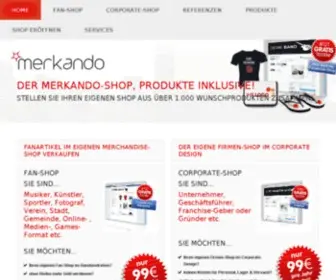 Merkando.de(Jetzt eigenen Merchandise) Screenshot
