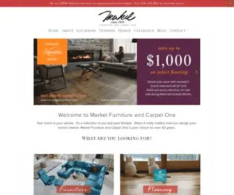 Merkelfurniture.com(Merkel Furniture & Carpet One) Screenshot