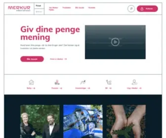 Merkur.dk(Danmarks mest bæredygtige pengeinstitut) Screenshot