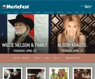 Merlefest.org(America's Top Roots Based Music Festival) Screenshot