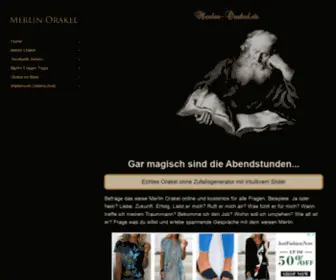 Merlin-Orakel.de(Merlin Orakel Online und kostenlos befragen zu Zukunft Liebe Geld) Screenshot