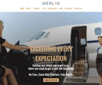 Merlin1.com(Private Jet Charter from Houston) Screenshot