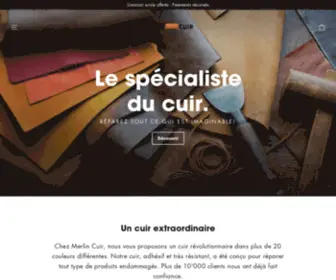 Merlincuir.com(Le patch en cuir qui répare tout) Screenshot