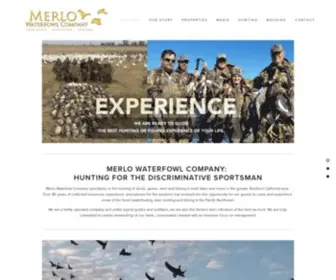 Merlowaterfowl.com(Merlo Waterfowl) Screenshot