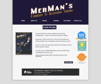 Mermansmagic.com(MerMan's Comedy and Illusion Show) Screenshot