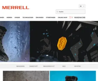 Merrell.ch(Offizielle merrell seite schweiz) Screenshot