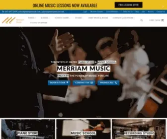 Merriammusic.com(Toronto's Top Piano Stores and Music Schools) Screenshot