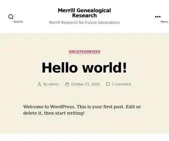 Merrill.org(Merrill Research for Future Generations) Screenshot