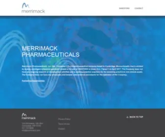 Merrimack.com(Merrimack Pharmaceuticals) Screenshot