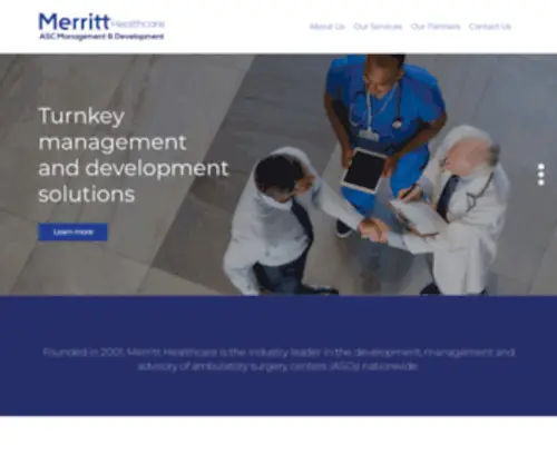 Merritthealthcare.com(ASC Development & Management Solutions) Screenshot