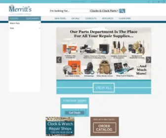 Merritts.com(Merritt's Clocks & Repair Supplies) Screenshot