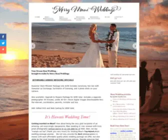 Merrymauiweddings.com(Maui Wedding Packages) Screenshot