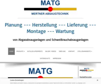 Mertner-Absaugtechnik.de(Abgasabsaugung, Absaugung, Schweißrauchabsaugung und mehr) Screenshot