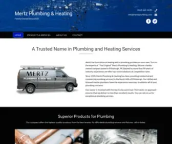 Mertzplumbing.com(Plumbing and Heating Company in Pittsburgh) Screenshot