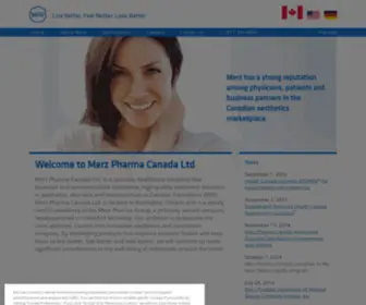 Merzcanada.com(Merz Pharma Canada) Screenshot