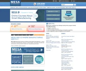 Mesa.org(Manufacturing Enterprise Solutions Association) Screenshot