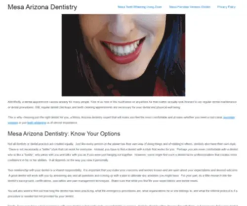 Mesaazdentistry.com(Dentist Mesa Az) Screenshot