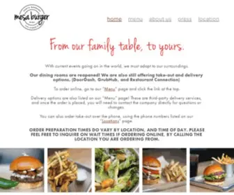 Mesaburger.com(Santa Barbara Burgers) Screenshot