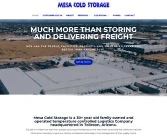 Mesacold.com(Mesa Cold Storage) Screenshot