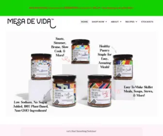 Mesadevida.com(Mesa de Vida globally inspired starter sauces) Screenshot