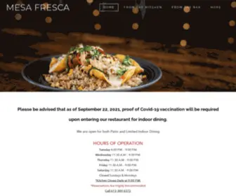 Mesafresca.ca(Mesa Fresca) Screenshot