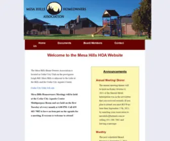 Mesahillshoa.com(Mesa Hills Homeowners Association) Screenshot