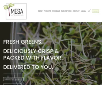 Mesamicrogreens.com(Mesa Microgreens) Screenshot