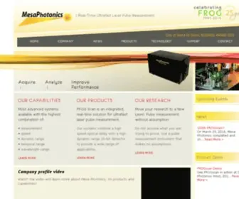 Mesaphotonics.com(Real-Time Ultrafast Laser Pulse Measurement) Screenshot