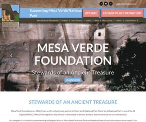 Mesaverdefoundation.org(Mesa Verde Foundation) Screenshot