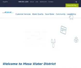 Mesawater.org(Mesa Water) Screenshot