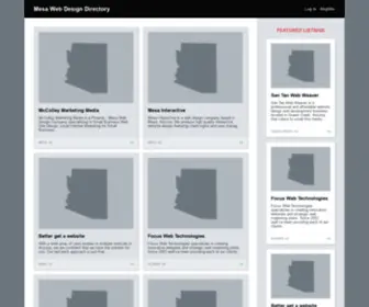 Mesawebdesigndirectory.com(Mesa Web Design Directory) Screenshot