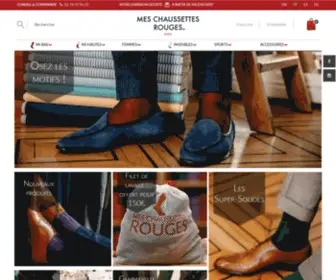 Meschaussettesrouges.com(Mes Chaussettes Rouges est spécialiste des chaussettes de luxe) Screenshot