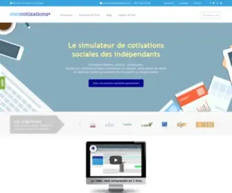 Mescotisations.com(Le simulateur de cotisations sociales des indépendants) Screenshot