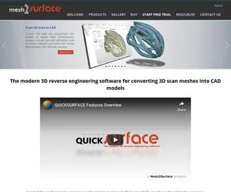Mesh2Surface.com(3d scan reverse engineering software) Screenshot