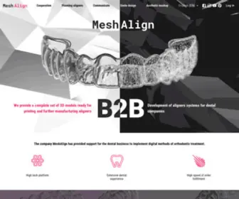 Meshalign.com(Development of systems for dental aligners companies and laboratories) Screenshot