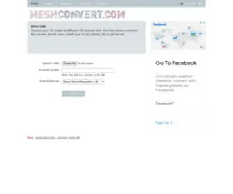 Meshconvert.com(Online Mesh Converter) Screenshot