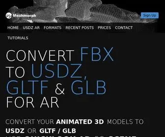 Meshmorph.com(Meshmorph, convert animated 3d models from fbx to usdz, gltf & glb for augmented reality, compatible with Quicklook AR for IOS and Google Scene Viewer for Android) Screenshot