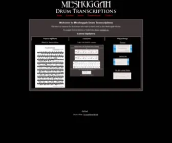 Meshuggahdrumtranscriptions.com(Meshuggah Drum Transcriptions) Screenshot