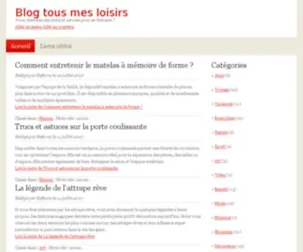 Mesloisirs.info(Blog tous mes loisirs) Screenshot