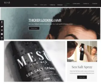 Mesomen.com(Men's hair care products includes Sea Salt Spray fine hair) Screenshot