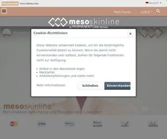 Mesoskinline.de(Online-Shop von PermanentLine GmbH & Co) Screenshot