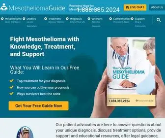 Mesotheliomaguide.com(Mesothelioma Guide for Patients and Their Families) Screenshot