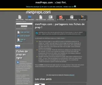 Mespreps.com(Fiches de prep en ligne) Screenshot