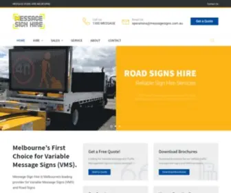 Messagesigns.com.au(Variable Message Sign (VMS) Hire Melbourne) Screenshot