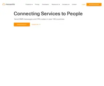 Messente.com(Global SMS API and User Authentication) Screenshot