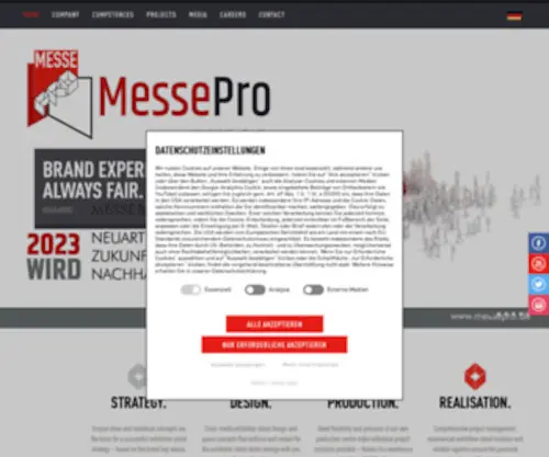 Messepro.com(Exhibition stands) Screenshot
